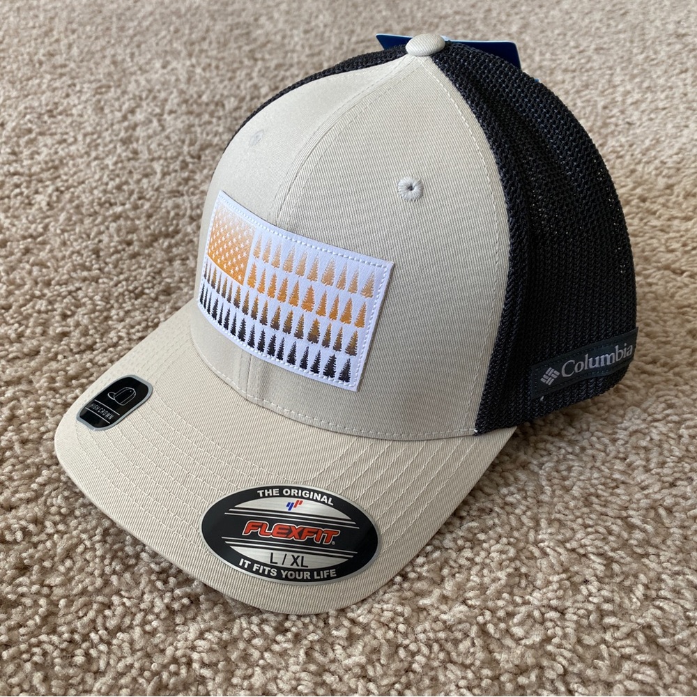 Columbia Mesh Tree Flag Flexfit Cap L/XL